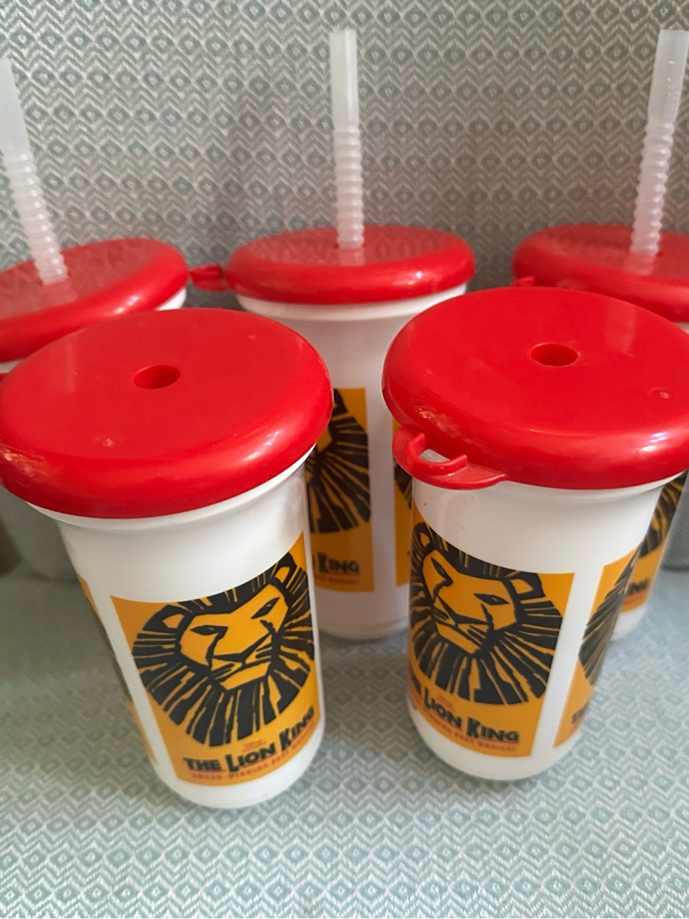Disney Lion King on Broadway Set of 5 cups.